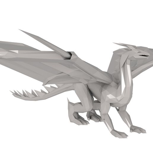 Dragon-low-poly-3.jpg Дракон низкополигональный