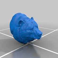 c6cd7f5ae88786dac5dac66683f937b9_preview_featured.jpg Free OBJ file bear head・3D printing template to download