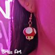 Hongo.jpg STL file Mario Bross 3D Mushroom Earrings・3D printer design to download