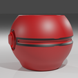 3.png Lowpoly And Normal Version of Pokeball penstand / Vase Collection