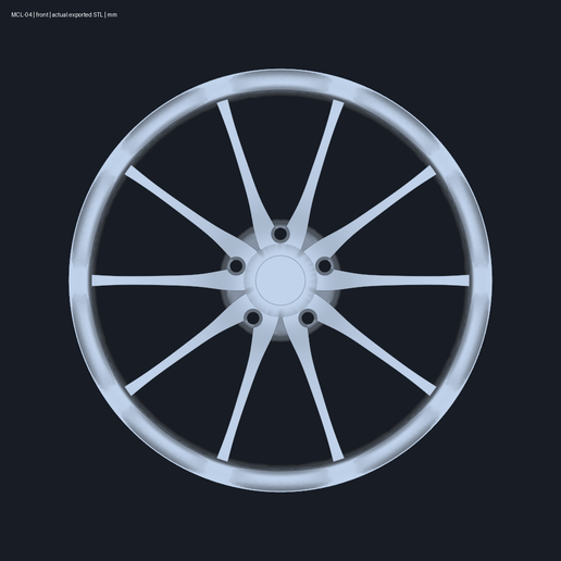McLaren 675LT 10-spoke Ultra-Lightweight forged — front wheel reference reconstruction