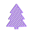 Flat_tree_hex.stl Christmas tree decorations with infill patterns (Pre-made stl files)