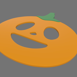 Pumpkin_Candy_01_Render_01.png STL-Datei Halloween-Kürbis-Keks・3D-druckbare Vorlage zum herunterladen