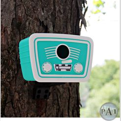 RADIO001.jpg CABANE À OISEAUX RADIO VINTAGE