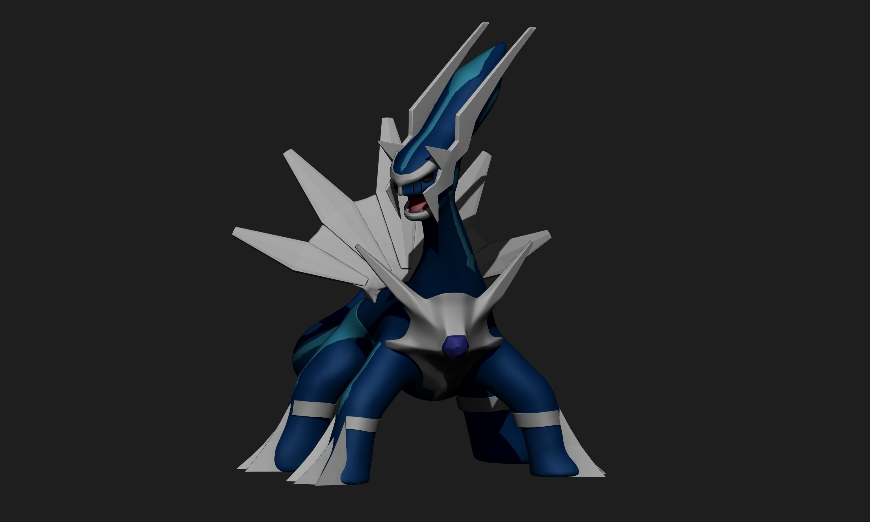 dialga-cliente.jpg Download OBJ file Pokemon - Dialga(with cuts and as a whole) • 3D print object, ErickFontoura3D