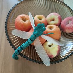 Flexi Dragonfly V2 Ball Joint Articulation (Print in place  Multicolor + Print seperate and Join)