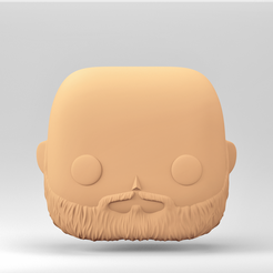 MH_1-2.png A male head in a Funko POP style. Bald and a big beard. MH_1-2
