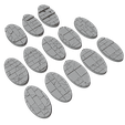 75mm-x-42mm-Oval-2.png 75mm x 42mm Oval Scenic Wargaming Bases - Stone Bricks & Slabs