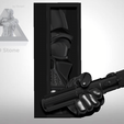 1.png Darth Vader aus „Star Wars“ mit ausgestreckter Hand – „Book Nook“ STL – 3D-Druck-Modell für Regal-Einsatz