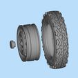12.jpg STL printable Tire and Rims for Lada Niva  3D print