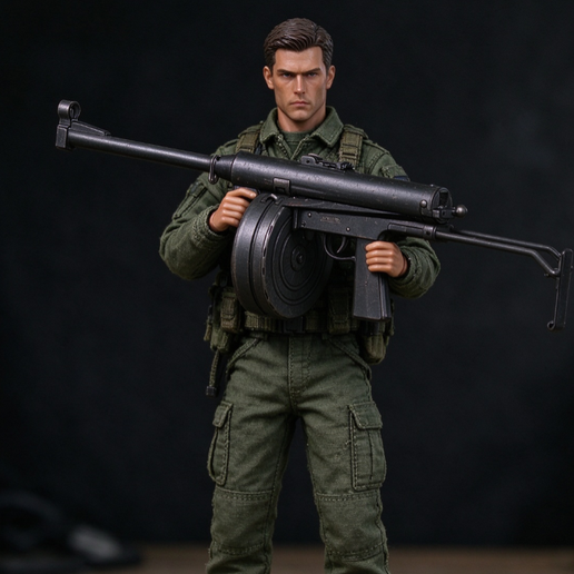 485-mzz - Soviet "Dolganov" Submachine Gun - Digital Model