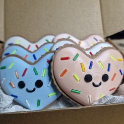 20230126_133644.jpg Archivo STL Kawaii Sprinkle Heart - Galletas de San Valentín・Modelo para descargar y imprimir en 3D