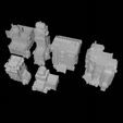 Tech-shanties-1-to-6.jpg STL file 6mm/8mm crude grimdark tech shanty - set 01・3D printable model to download, BitsBlitzDesigns