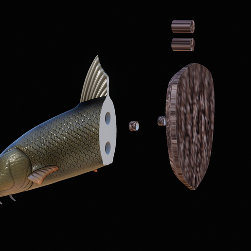 🐠 fish Common barbel / Barbus barbus head trophy woodbase statue ...