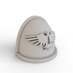 Mk4-Shoulder-Pad-Blood-Ravens-1.png Fichier STL Épaulière pour MKIV Power Armour (Blood Ravens)・Plan pour imprimante 3D à télécharger