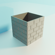 bricks3.png bricks videogame inspired planter pot