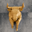 charge-bull-4.png Angry bull charging wall mount STL