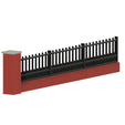 Brick-Wall-Metal-Fence-5.png Model Railway Brick Wall with Metal Railings