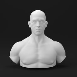 Andrew_tate_4krender_bust_3dprinting_04_lq_dark.png Andrew Tate Sculpture 3D Print Model Bust for 3D Printing 3D print model