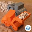 Chargeuse_01.jpg 3D file Wheel Loader - Print-in-Place・3D print design to download