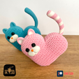 Pic-3.png COEUR TRICOTÉ CHATON / FICHIER COULEUR ET MULTI PARTIES