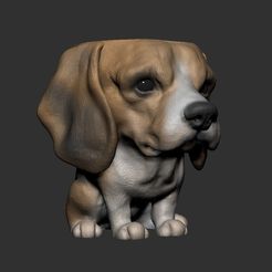 Beagle.jpg STL file Beagle v2 Dog funko Planter・3D print object to download