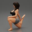 10005.jpg Young Woman Doing Yoga Asana Standing Forward Bend Pose 3D Print Model