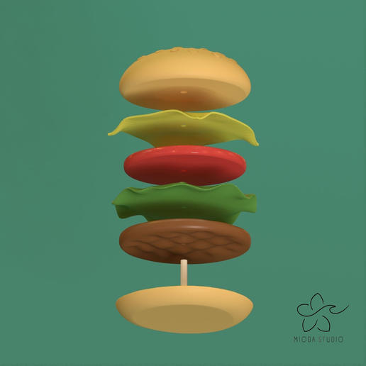 79825417-f773-4a8a-84e8-54c568811fb9.png Six-Piece Delicious Hamburger Model