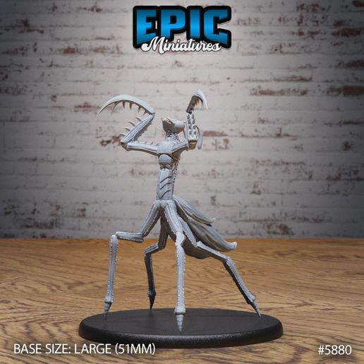 Giant Mantis ‧ DnD Miniature ‧ Tabletop Miniatures ‧ Gaming Monster ‧ 3D Model ‧ RPG ‧ DnDminis ‧ STL FILE
