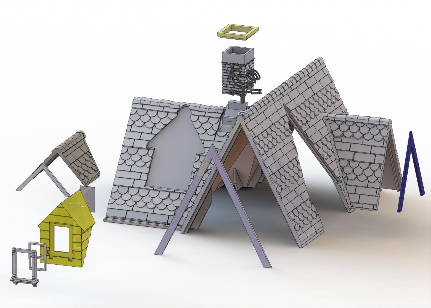 29-07-2022-18.jpg 3D-Datei Keine Stütze oder Malerei erforderlich Fliegendes Haus (Markierung 2), inspiriert vom Pixar-Film ''UP''・3D-Drucker-Vorlage zum herunterladen, fulv