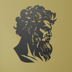 Zeus-2.png Fichier STL Zeus Wall Art・Plan imprimable en 3D à télécharger