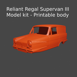 Nuevo proyecto (29).png Fichier STL Reliant Regal Supervan III - Maquette - Carrosserie imprimable・Design imprimable en 3D à télécharger