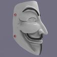 1.560.jpg Guy Fawkes Mask 3D printed model
