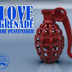 Love_Grenade-01.jpg Fichier STL gratuit Grenade d'amour -le faiseur de paix-・Objet imprimable en 3D à télécharger
