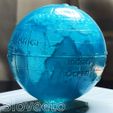 Globe_01_06.jpg Model Earth. Globe. Sphere. Transparent. Oceans and continents.