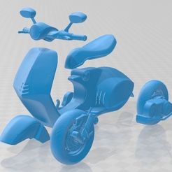 Vespa-946-Partes-1.jpg Файл 3D Мотоцикл Vespa 946 Printable・Шаблон для 3D-печати для загрузки