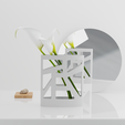 6_Blanc_BL.png 3D Modern Geometric Vase - Minimalist Elegance and Artistic Audacity
