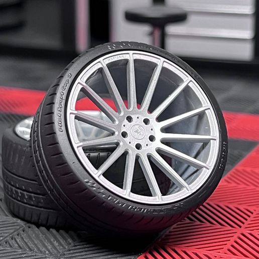 👽 Hamann Anniversary EVO 2 1/18 1/24 scale wheels・ STL File for