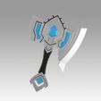 1.jpg World Of Warcraft Shadowlands Axe Bastion Cosplay weapon prop