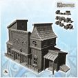 1-PREM.jpg Large wooden bakery with annex and large sign (4) - Medieval Gothic Feudal Old Archaic Saga 28mm 15mm RPG