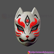 kitsune_mask_no2_001.png Japanese Fox Mask Demon Kitsune Cosplay