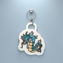 magi-e-gyarados.jpg STL file POKEMON GYARADOS SMILE KEYCHAIN (EASY PRINT NO SUPPORTS)・Template to download and 3D print