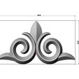 onlay10-04.JPG Floral decoration element relief 3D print model