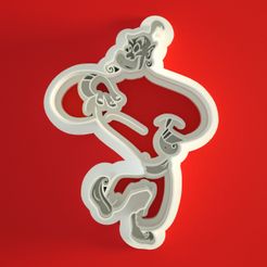Genio3.jpg STL file Genie Aladdin cookie cutter・Template to download and 3D print, Giosly