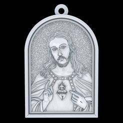 1.jpg Descargar archivo STL gratis Colgante de Jesús joyas cruz de oración cristiana modelo de impresión en 3D • Modelo para la impresora 3D, Cadagency