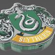 1.jpg Small colored Slytherin Shield Lamp
