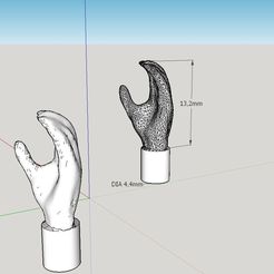 2016-10-17_11_38_22-MyScannedLegoMinifigHand_-_SketchUp_Make_2016.jpg Free STL file Realistic Lego Minifig Hand (3d scanned)・3D printing idea to download