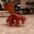 20240229_073711.jpg Flexi Triceratops magnet - fidget toy - refrigerator magnet - print in place - articulated