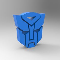 rendu b.jpg Free STL file Transformers logo・3D printer model to download