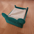 12.png Cute Mouse Bed for Small Pets | 3D Printable Rat/Mouse Hammock Frame